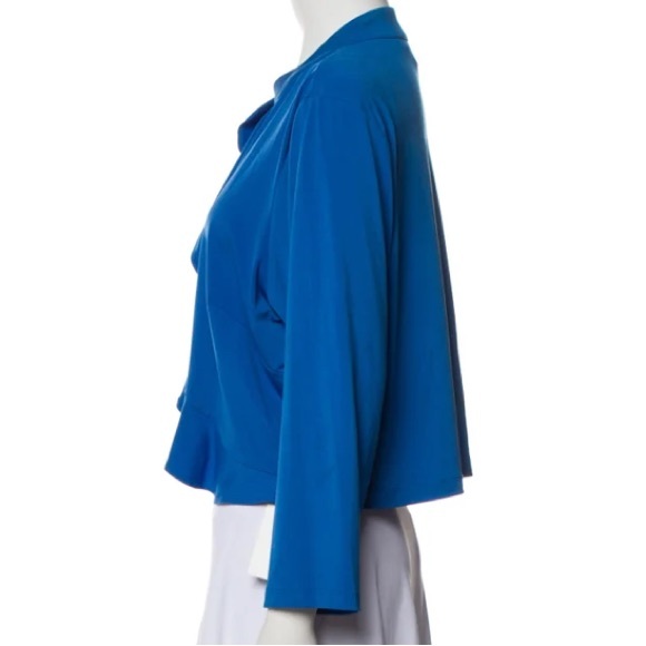 BOB MACKIE Wearable Art Cardigan Womens Large Navy Blue White Preppy Coastal 1X - Picture 6 of 12